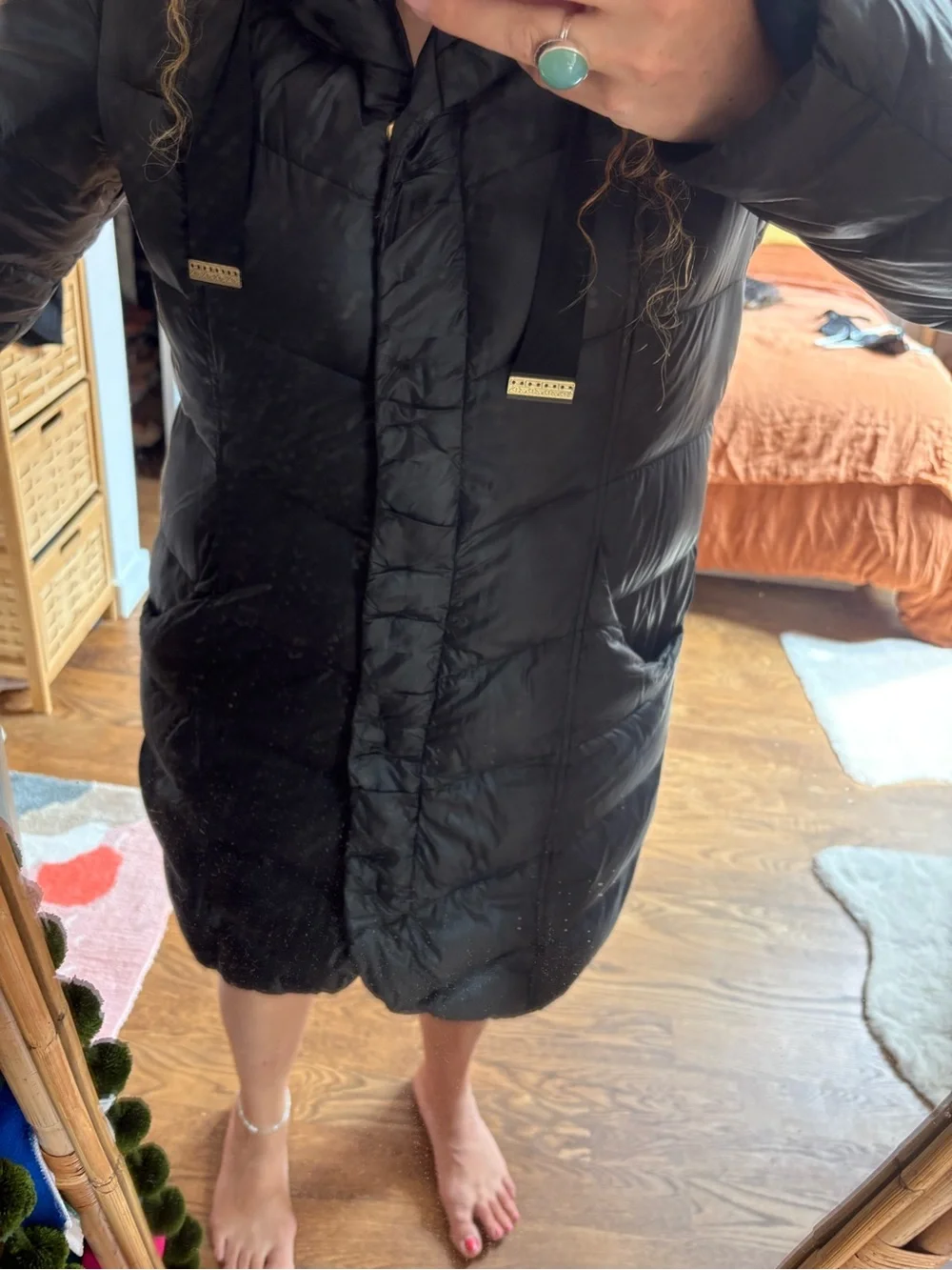 Vintage Tahari Packable Long Puffer Coat